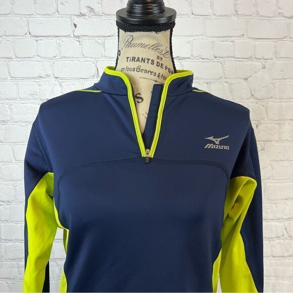 Mizuno Women’s Quarter Zip Sweater Size Small Blue and Green - Picture 3 of 11